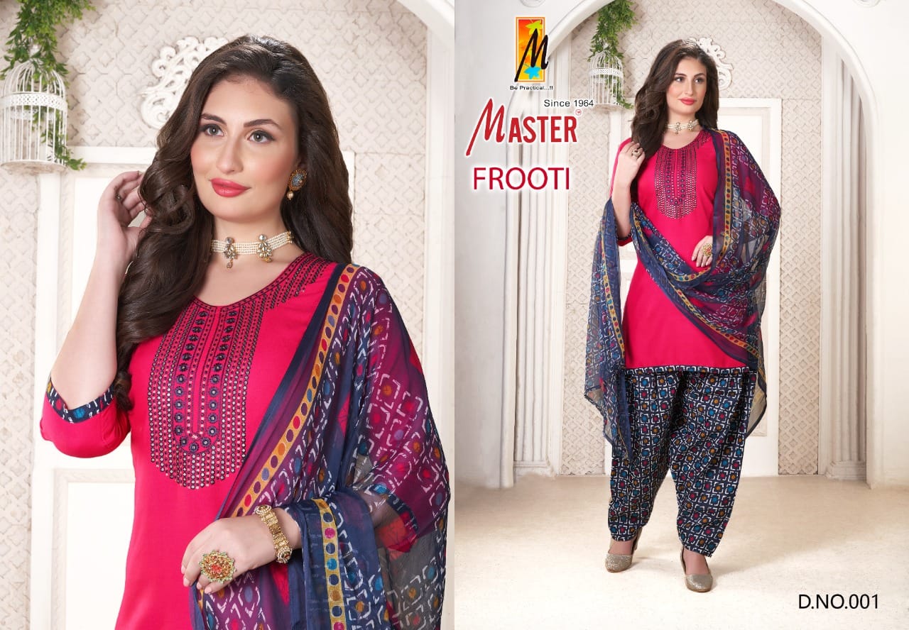 Master Frooti Kurti Patiyala With Dupatta Wholesale Dress Collection